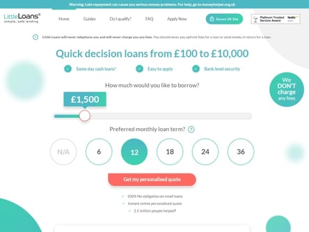 Little Loans homepage