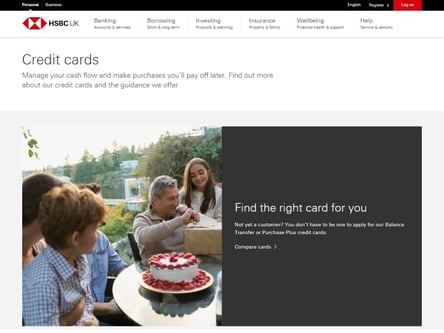 HSBC homepage