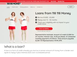118 118 Money Bad credit loan