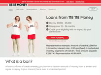 118 Money Short-term loan