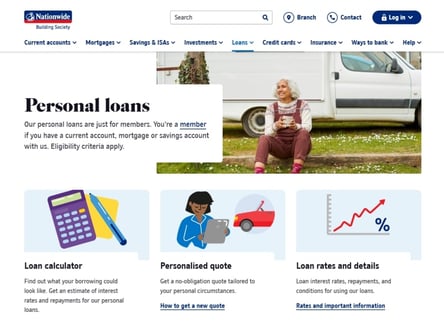 Nationwide homepage