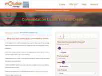 Evolution Money Consolidation loan