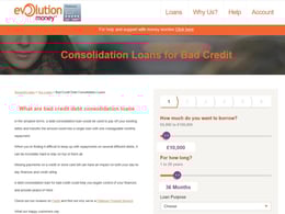Evolution Money Consolidation loan