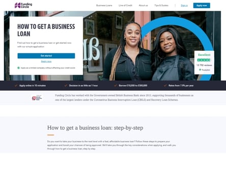 Funding Circle homepage