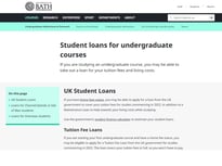 University of Bath Student loan