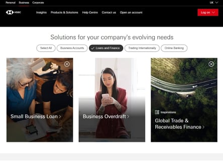 HSBC homepage
