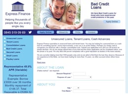 Express Finance Bad credit loan