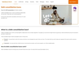 Sainsbury's Bank Consolidation loan