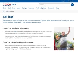 Tesco Bank Car loan