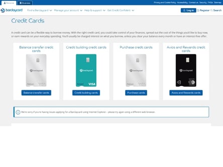 Barclays homepage