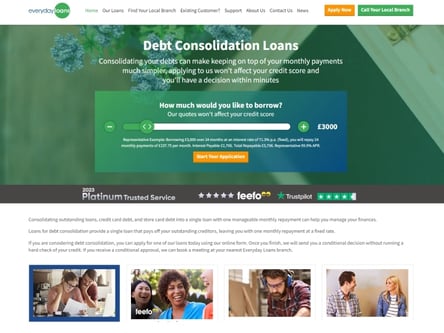 Everyday Loans homepage