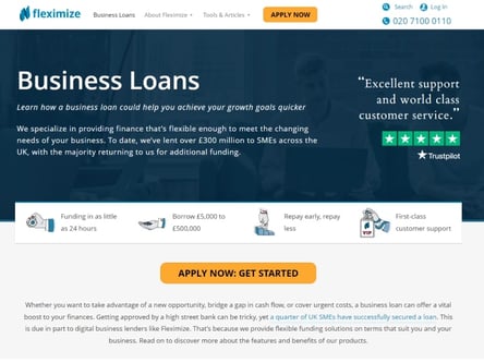 Fleximize homepage