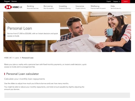 HSBC homepage