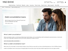 M&S Bank Consolidation loan
