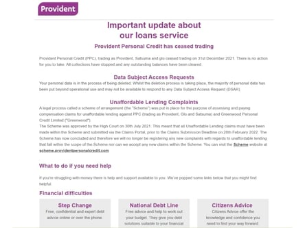 Satsuma Loans homepage
