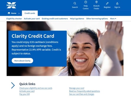 Halifax homepage