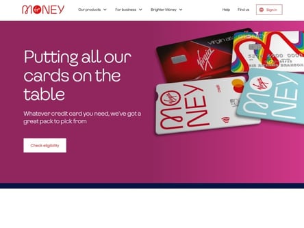 Virgin Money homepage