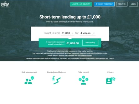 The Money Platform homepage