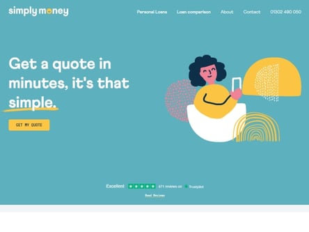 Click Finance homepage