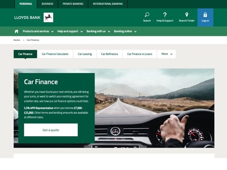 Lloyds Bank homepage