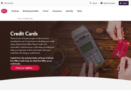 Post Office homepage