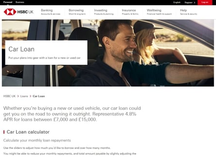 HSBC homepage